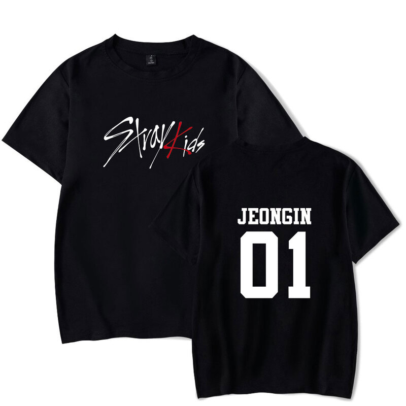Camiseta informal de manga corta con estampado de Stray Kids Jisung para mujer, Tops y2k de gran tamaño, ropa de calle para mujer