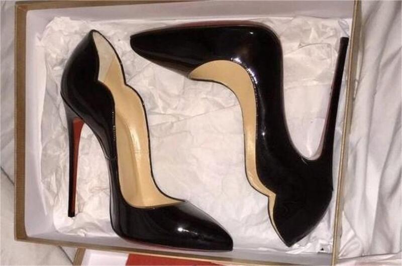 2023รองเท้าส้นเตี้ยหัวแหลมสำหรับผู้หญิง, รองเท้าแต่งงานเซ็กซี่สีดำรองเท้าส้นสูงของผู้หญิง...