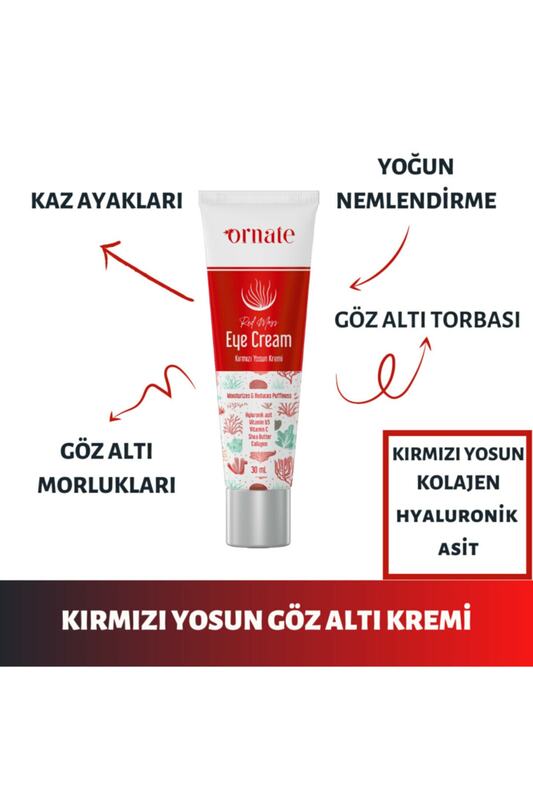 100% Original And Effective - Red Seaweed Eye Contour Cream Anti Age Wrinkle, Bruise, Anti-Puffiness 30 ml