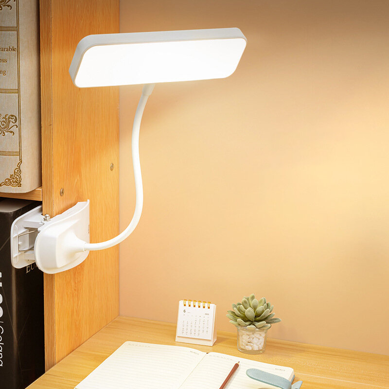 360 درجة الدورية مشبك LED على لمبة مكتب ستبليس يعتم اللاسلكية لمبة مكتب USB قابلة للشحن القراءة مصباح ليلة ضوء محمول مصباح
