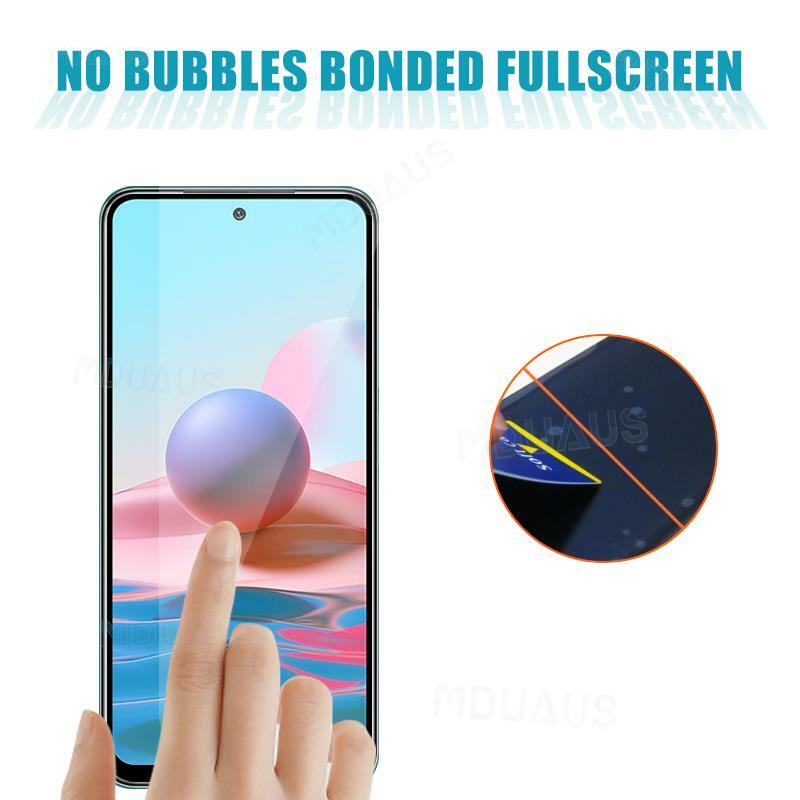 2Pcs 11D Protection Glass For Xiaomi Redmi 10 10X 9A 9C NFC 9T Tempered Screen Protector For Redmi Note 9 10 11 Pro 10T 11T Film
