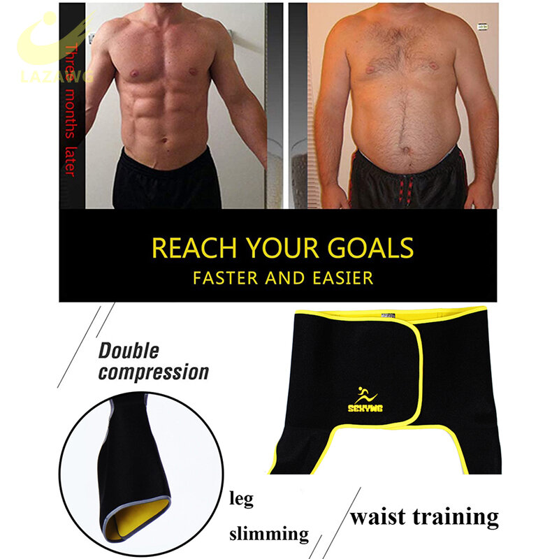 LAZAWG-recortador de cintura y muslo para pérdida de peso, entrenador de cintura ajustable, cinturón elevador de glúteos, moldeador de entrenamiento de neopreno, moldeadores de piernas