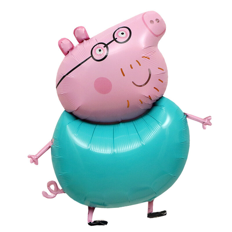 Peppas Pig – ballon en Film d'aluminium en forme d'animal, jouet de fête, dessin animé, cochon George