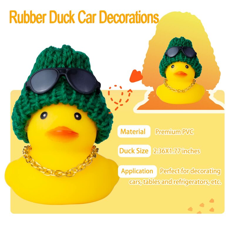 Car Dashboard Decoration Accessories-duck With Helmet And Chain Doll Toy  For Fit | Fruugo SE