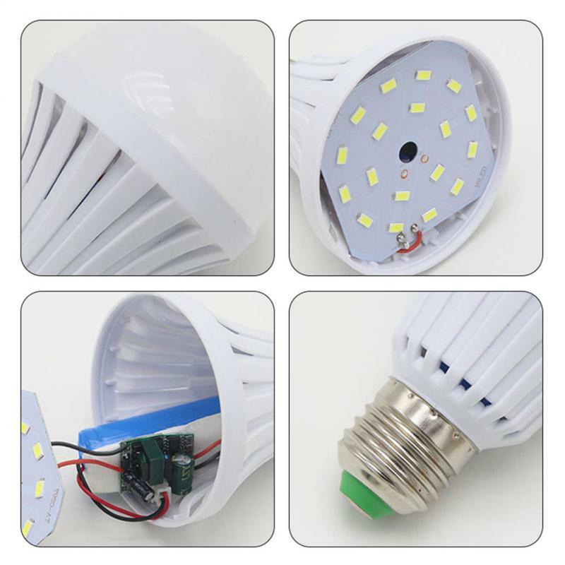 Lampa Led E27 inteligentne światło awaryjne ładowane bateria lampa oświetleniowa do oświetlenia zewnętrznego Bombillas latarka