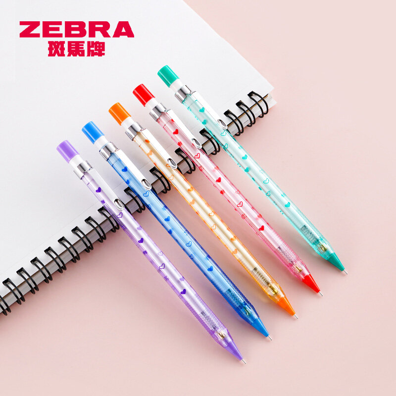 1 Buah Pensil Otomatis Zebra Jepang M1403 0.5/0.7Mm 5 Warna Perlengkapan Siswa Menulis Siswa