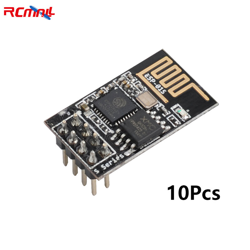 10 pces esp8266 ESP-01S 4mb módulo serial wifi transceptor sem fio enviar receber placa