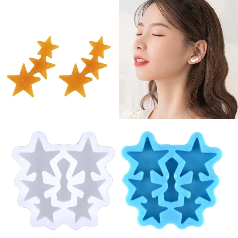Star Stud Earrings Pendant Pentagram Molds for Home Decorations Jewelry Tool