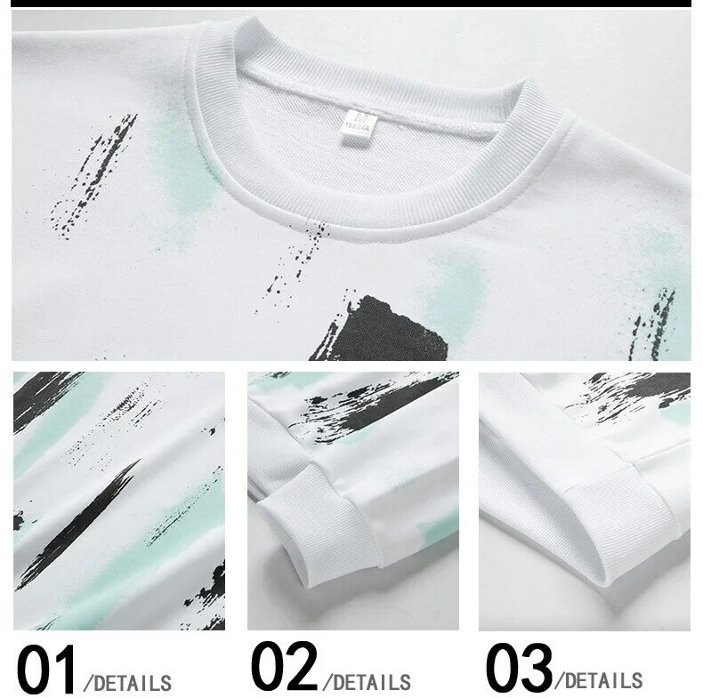 Sweat-shirt à col rond pour homme, style Harajuku, rétro, imprimé Graffiti, sweat à capuche, Hip Hop, jogging, mode coréenne, Y2k, 2022