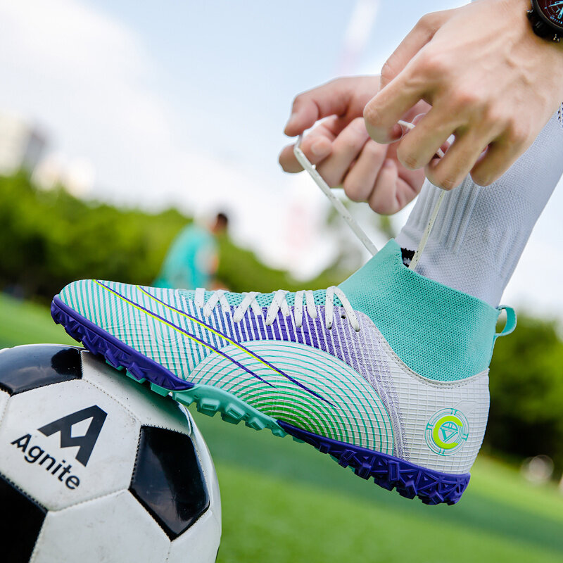2022 المهنية Binbinniao حجم 30-45 أحذية كرة القدم الرجال أطفال بنين أحذية رياضية الأصلي أحذية كرة القدم Ag Tf كرة القدم المرابط كرة القدم كرة الصالات