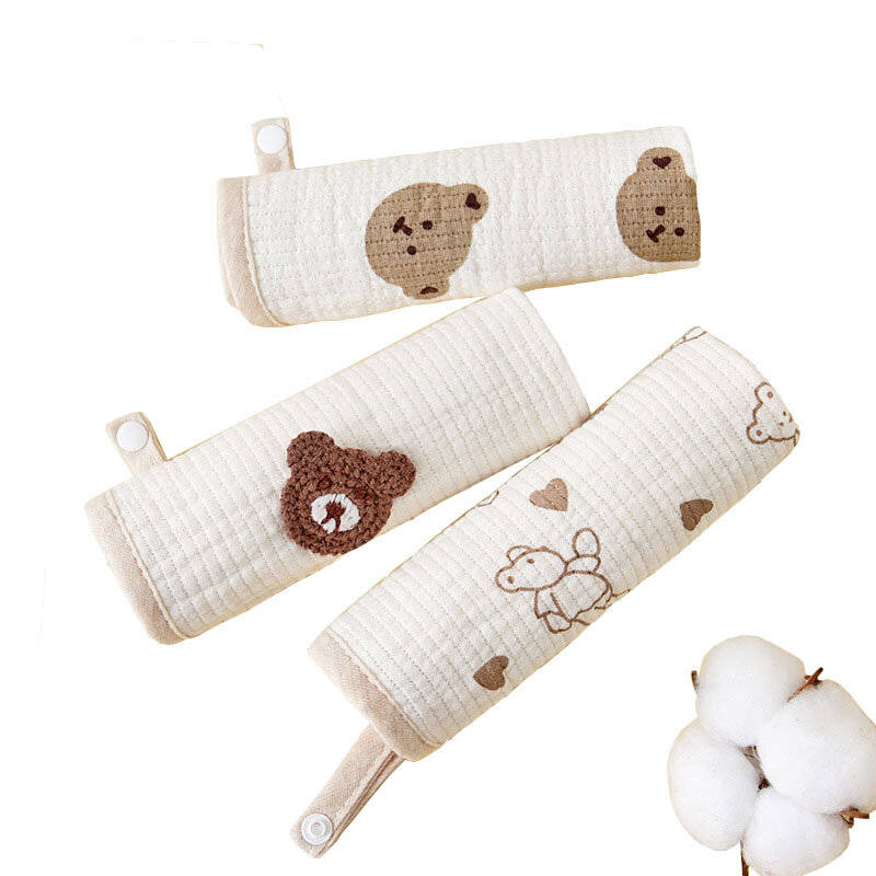 1PCS Dual-use Baby Bib Handkerchief Newborn Saliva Towel Triangle Feeding Cotton Burp Cloths Kerchief Cartoon Bear Bandana