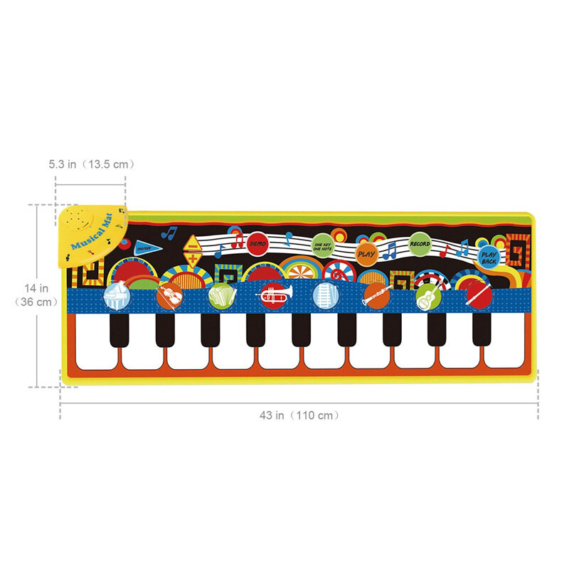 5 Stijlen Enkele Rij Multifunctionele Muziekinstrument Piano Mat Voor Kids Infant Toetsenbord Play Tapijt Educatief Speelgoed