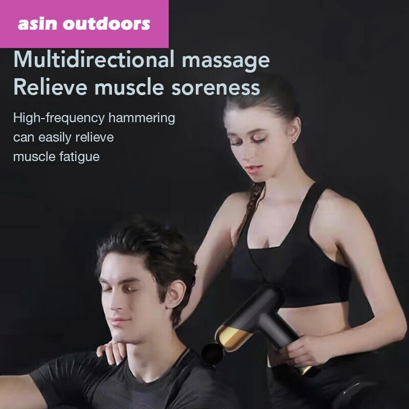 Pistolet de Massage à Percussion Portable avec écran LCD, masseur pour le cou, les tissus profonds du corps, Relaxation musculaire, soulagement de la douleur, Fitness