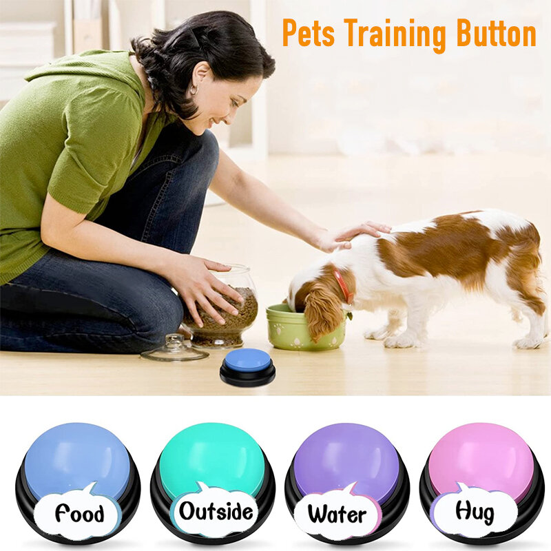 Voice Recording Button Dog Buttons for Communication Pet Training Buzzer 30 Second Record Playback Funny Gift for Study Office