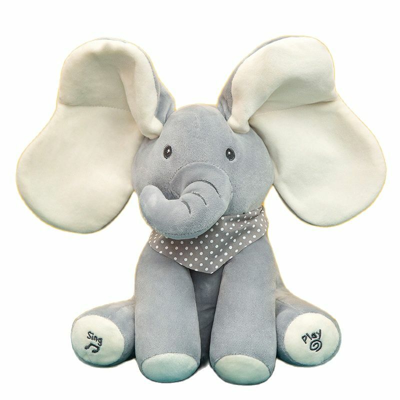 2023 Mainan Lembut Listrik Anak-anak Simulasi Kelinci Gajah Berjalan Telinga Bergerak dengan Suara Lucu Boneka Hewan Hadiah Mainan