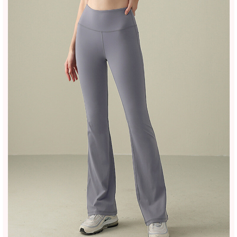 Pantalones de Yoga Acampanados para mujer, ropa deportiva de cintura alta, para correr, baile, moldeador de cuerpo, ejercicio