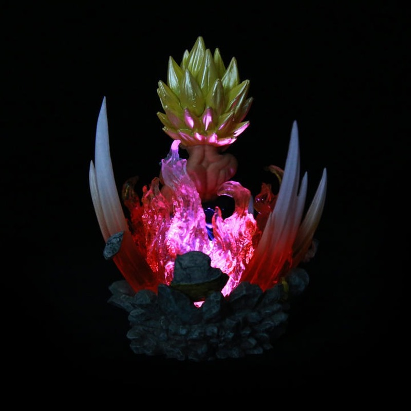 Edición teatral de Dragon Ball, Broly Vegeta Goku, modelo de mano brillante colorido, adorno de Anime, regalo genial