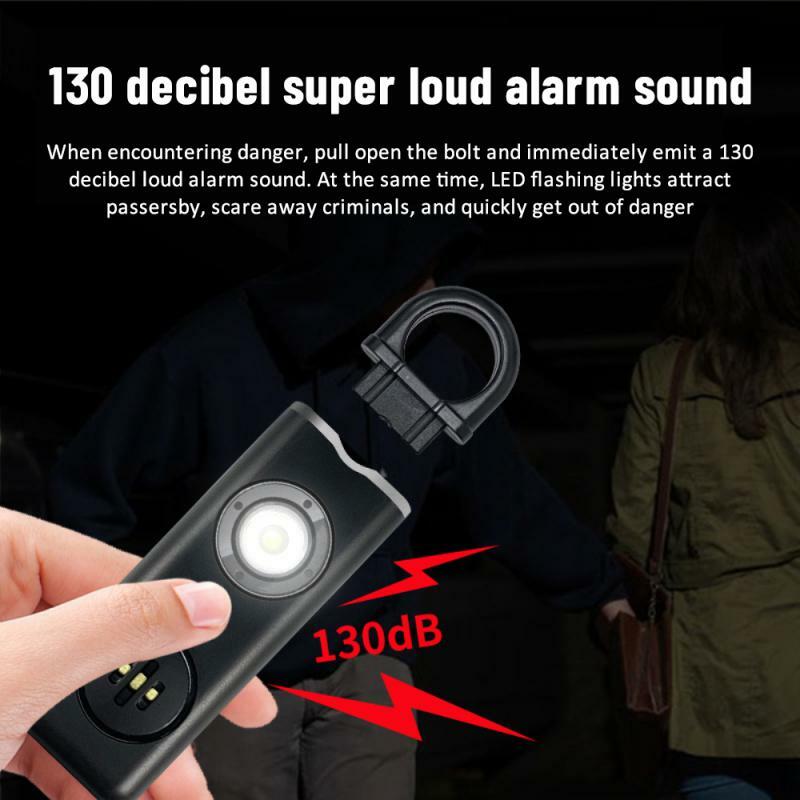 RYRA Self Defense Siren Safety Alarm For Women Keychain With 130dB SOS LED Light Personal Alarm Personal Security Keychain Alarm