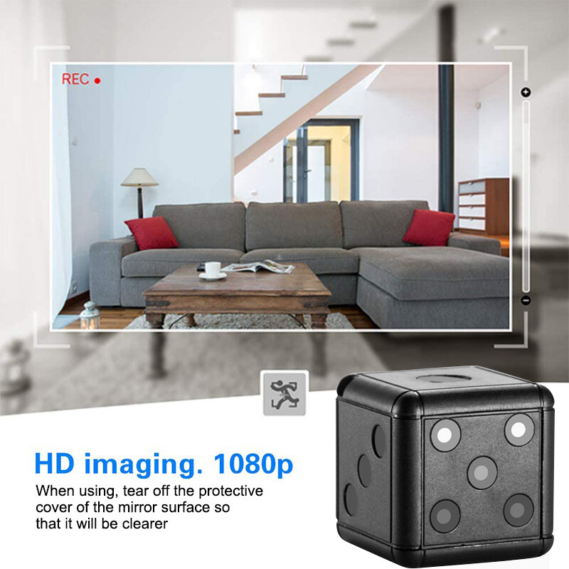Mini caméra de Surveillance à Vision nocturne IR 4K 1080p, dispositif de sécurité, enregistreur vidéo intégré, carte Tf