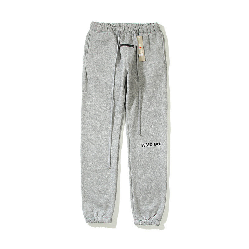 Pantalones deportivos con letras reflectantes para hombre y mujer, pantalón holgado de Hip Hop, 100% algodón