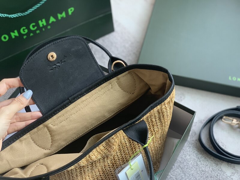 Longchamp-Bolsos de diseñador de lujo para mujer, carteras tejidas de un solo hombro, pintalabios, 2021