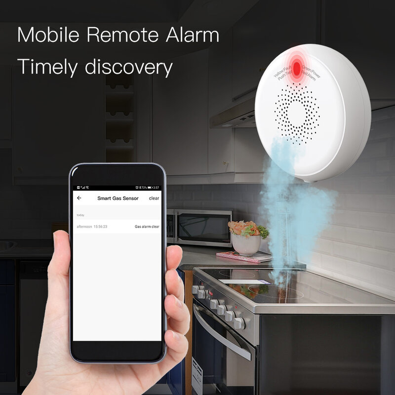 Smart ZigBee Gas Leakage Detector Combustible Sensor Tuya Smart Home Security Alarm System Smart Life Tuya App Compatible Remote
