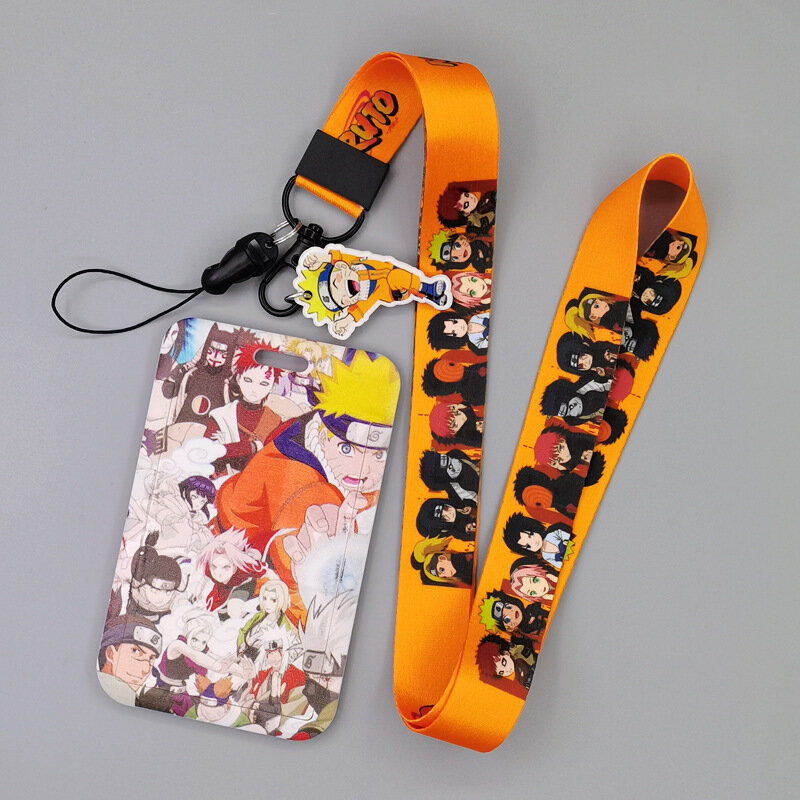 Nowy Anime Naruto karta pcv pokrywa Sasuke Kakashi fajne Student Campus wiszące szyi torba posiadacz karty smycz ID karty etui ochronne