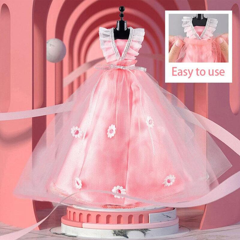 Dress Design Craft Making Kit Doll Clothing Design Diy Doll Dress Making Set Crafts Kit Creativity Fashion Girl's Gifts