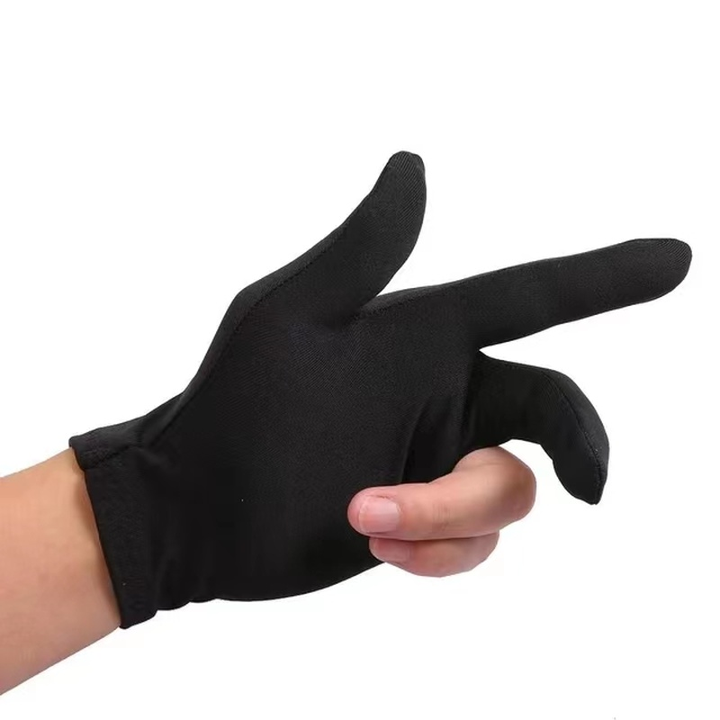 Snooker rękawice bilardowe haftowane rękawice bilardowe lewa ręka trzy palce gładkie billardo Billar Guanti akcesoria bilardowe