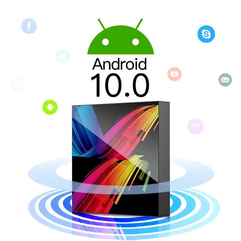 ТВ-Приставка Smart TV ST1 Android 10 6K 2,4G и 5,8G Двойной Wi-Fi 3D Поддержка BT5.0 4 Гб ОЗУ 32 Гб 64 Гб ПЗУ 100 м Смарт ТВ-приставка