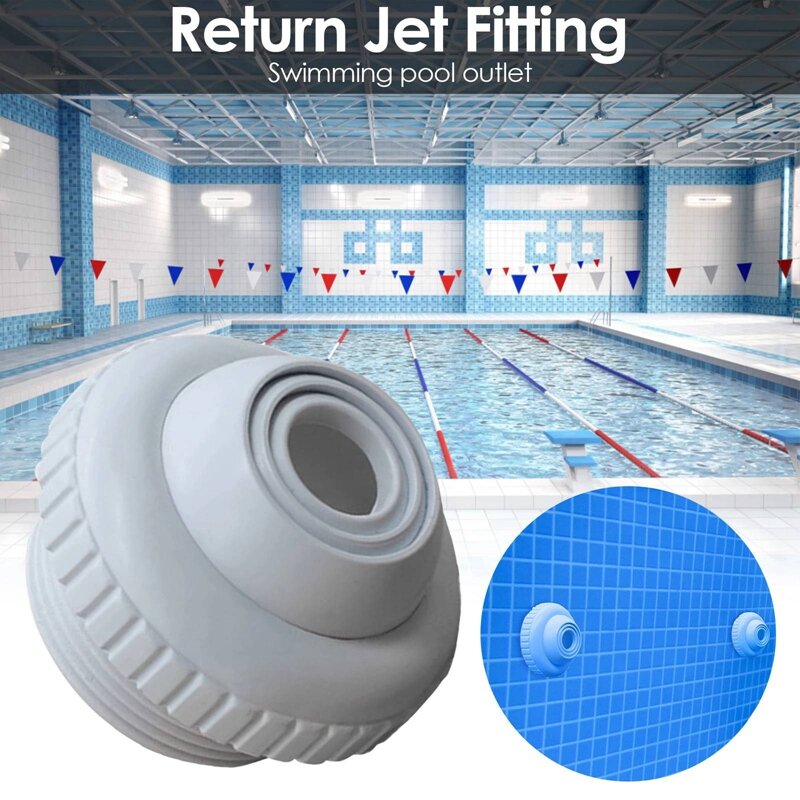 4X Swimming Pool Spa Return Jet Fitting Massage Nozzle Inlet Outlet  Tub Nozzle With Adjustable Jet Eyeball Pool Tool