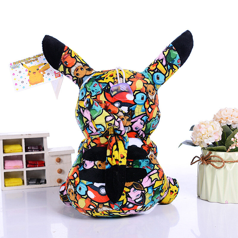 Colgante de felpa de Pokémon, juguete de 20cm, estilo Hip Hop, creativo, divertido, Kawaii, Pikachu