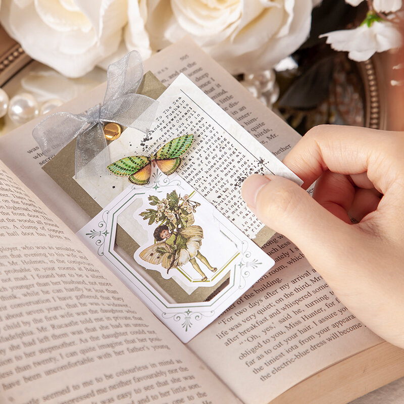 30 Stks/pak Vintage Natuurlijke Scrapbooking Voor Journaling Bloemen Deco Kawaii Briefpapier Levert Diy Craft Daily Planner Stickers