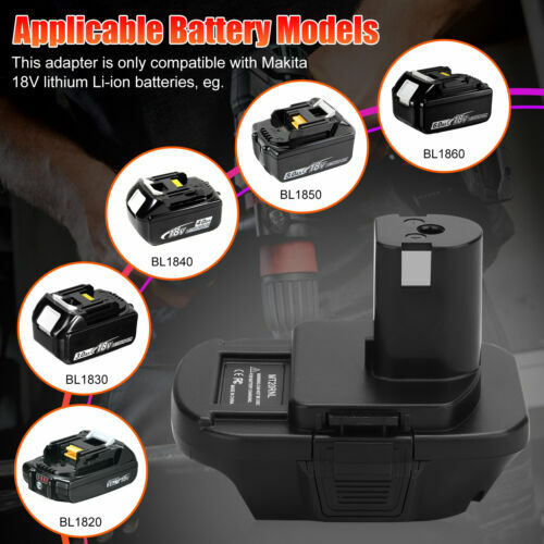 Battery Adapter For Makita 18V  Li-ion batteries,BL1860B  BL1860 BL1850B to Ryobi 18v P102 P103 P104 Battery Tools MT20RNL