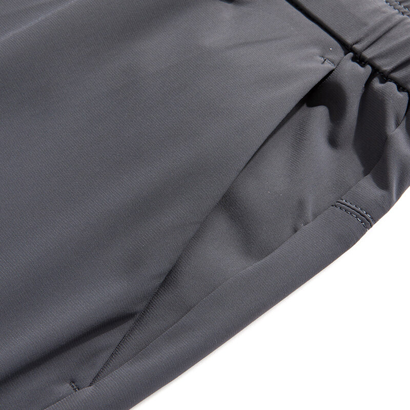 Calças casuais de seda de gelo verão fino solto em linha reta cair calças de ar condicionado de secagem rápida calças inteligentes
