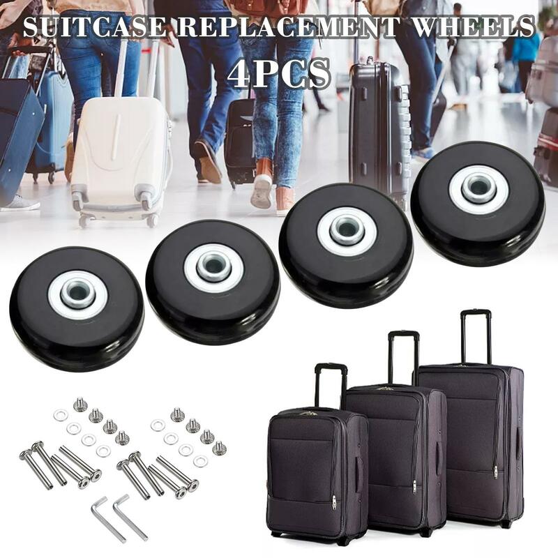4Pcs เปลี่ยนล้อสกรูสำหรับกระเป๋าถือเดินทางกระเป๋าเดินทางล้อเพลาชุดซ่อม40/45/50มม.เงียบล้อซ่อม DIY