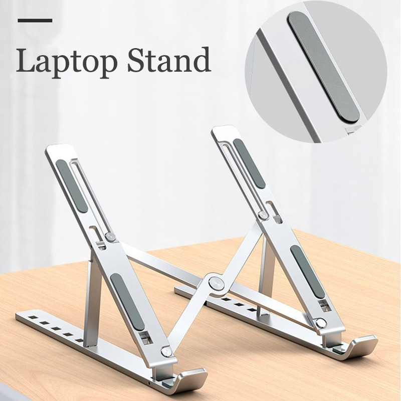 Adjustable Laptop Stand for MacBook Under 14'' Notebook Foldable Stand ABS Lightweight Bracket Laptop Holder for Tablet Lap Tray