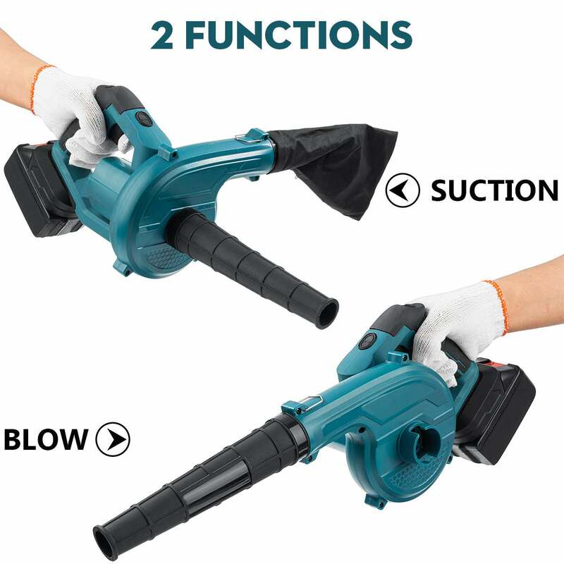 2 In 1 398VF 3000W Foldable Cordless Electric Air Blower Blowing Suction Leaf Blower Dust Cleaner For Makita 18V Battery 송풍기