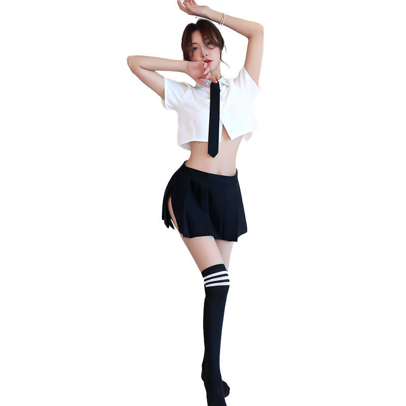 Call of The Night Sexy Underwear Set Sexy and Pure Desire JK Uniform Student Dress Pleated Skirt Hot Uniform Temptation