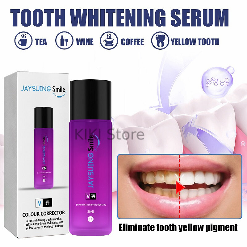 Teeth Whitening Serum Tooth Essence Powder Whitening Toothpaste Remove Teeth Smoke Stains Plaque Oral Hygiene Tool Cleaning Care