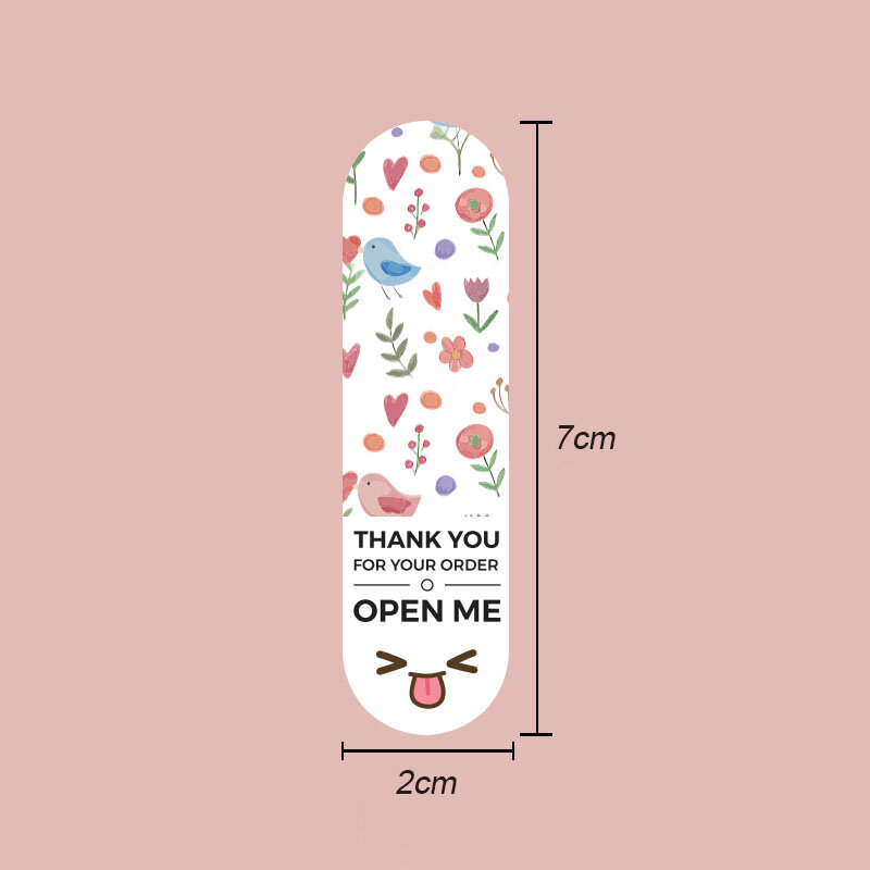 Thank You for Your Order Sticker for Gift Packaging Decoration Sealing Labels Tags 100pcs Open Me Smiley Face Cute Sticker Label