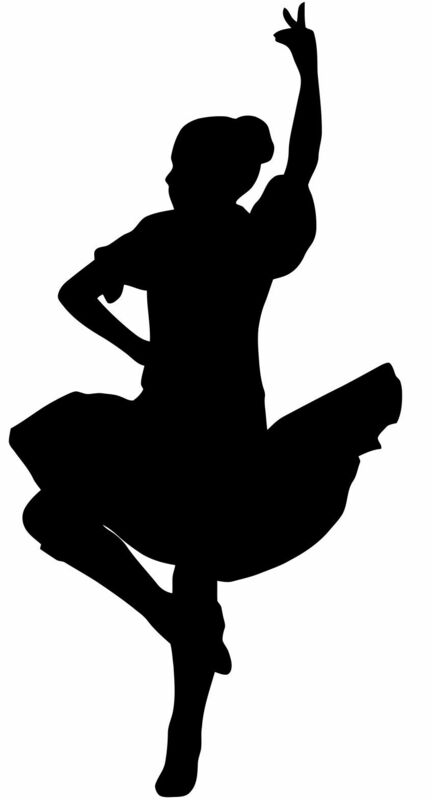 Highland dancing – autocollant de Silhouette, 7cmsWall, autocollant artistique, image