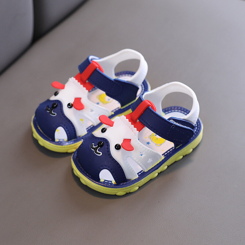 Sandálias First Walker para bebês, sapatos fofos com animal, material EVA, novo, 0 a 3 anos, 2023