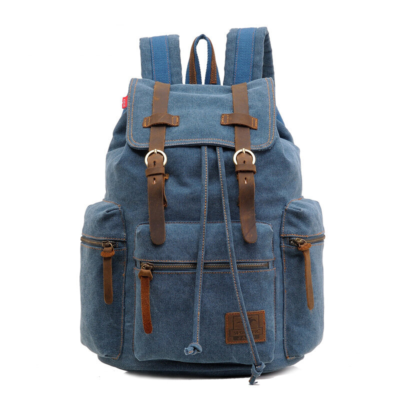Retro Canvas Bag For Boy Backpack Computer Bag School Bag Student Travel Bag For Men