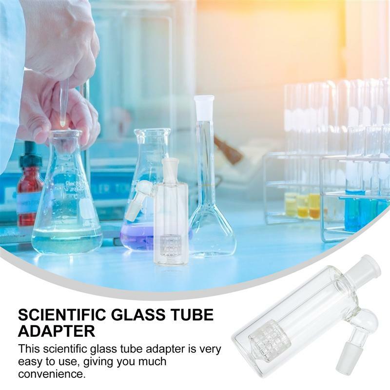 Adaptador de tubo de vidrio científico profesional, adaptador esencial de 45 grados, 1 ud.