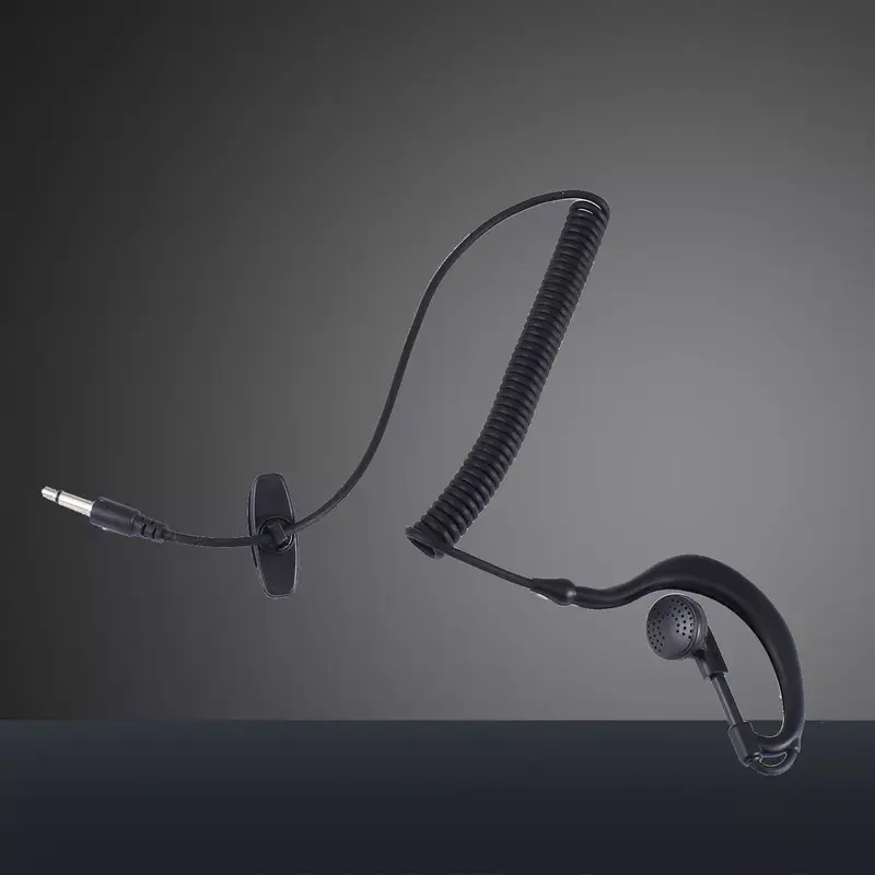 G Form Weichen Ohr Haken Ohrhörer Headset 3,5mm Stecker Ohr Haken Für Motorola Icom Radio Transceiver Walkie Talkie Bar kopfhörer