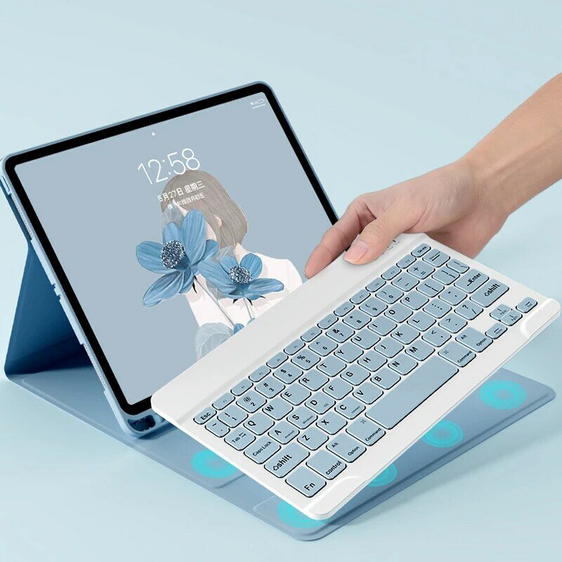 Per iPad Pro 11 2021 custodia con tastiera per iPad 9 ° 8 ° 10.2 Air 4 iPad Air 2020 Air 2 1 custodia Bluetooth tastiera Mouse Suit