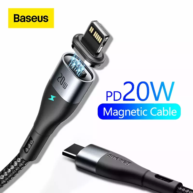 Baseus – câble USB type-c PD 20W pour recharge rapide et éclairage, cordon de chargeur usb-c pour iPhone 13/12/Xr/11/Pro/Max