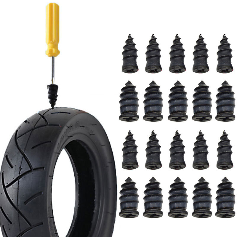 10 PCS car motorcycle bicycle wheel tire repair kit car vacuum tire patch rubber screw nail plug puncture repair strip seal