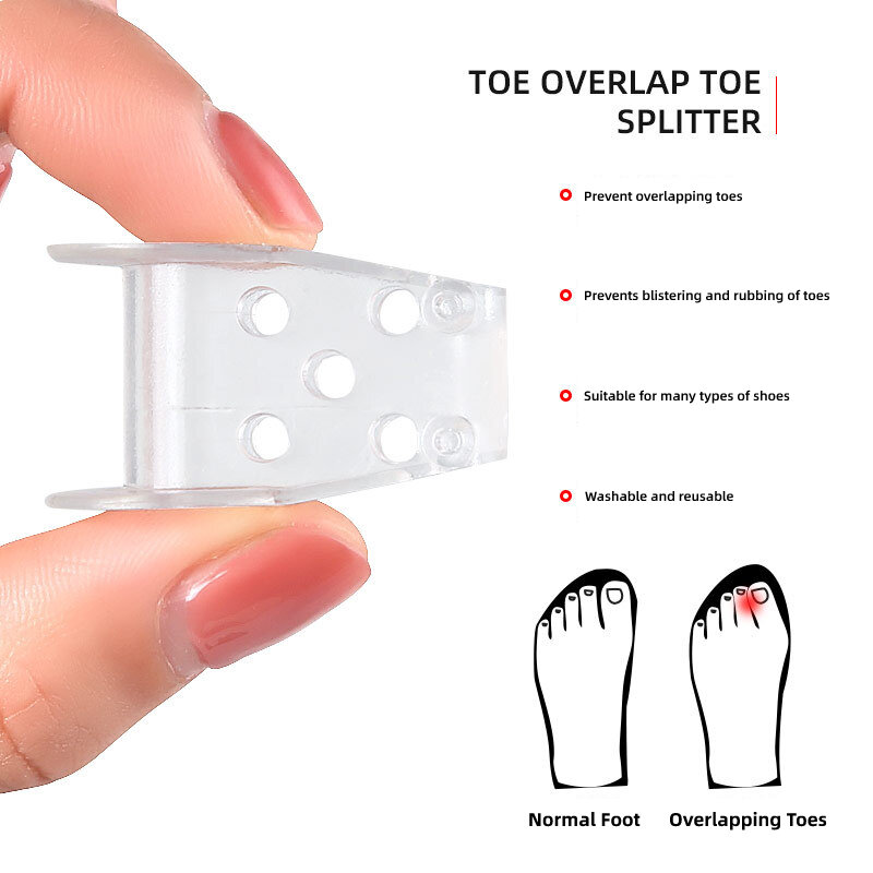 Separador de Clip para dedos del pie, separador de silicona, producto ortopédico, Corrector de juanete, Hallux Valgus, cuidado de los pies y pedicura, 10 piezas = 5 pares